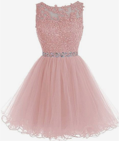 pink formal dresses short